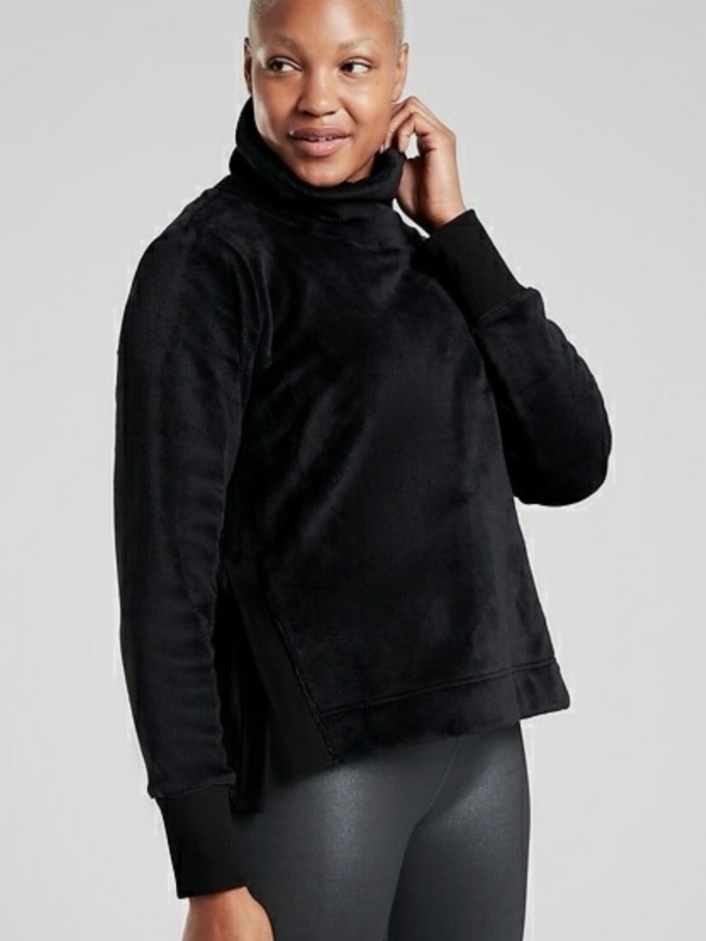 Athleta Kozy Karma funnel neck sweatshirt small